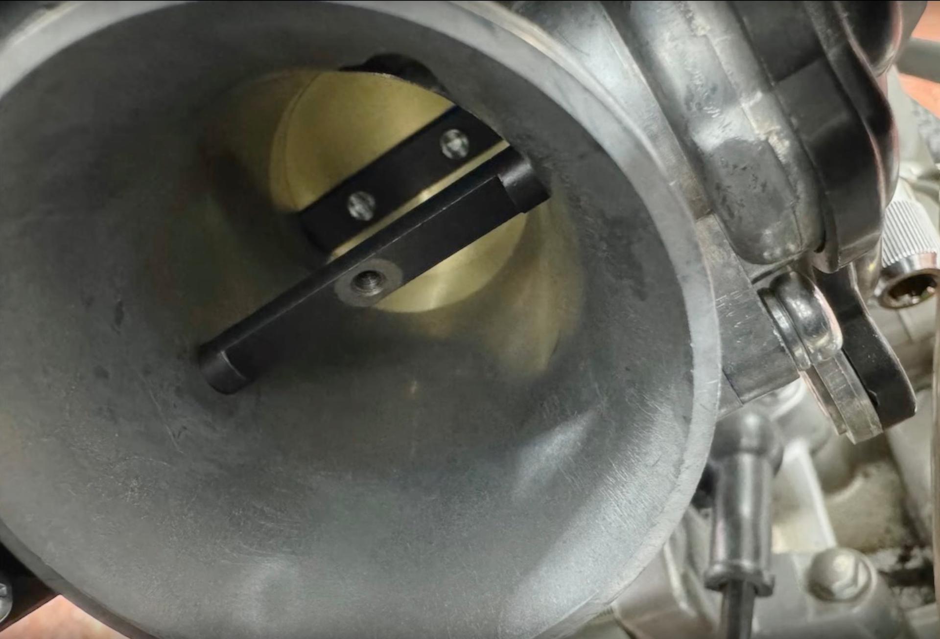 Secondary throttle plate removed